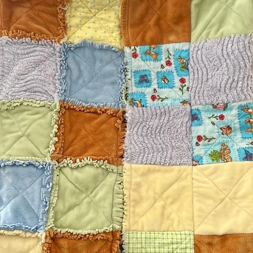 Handmade Child’s Rag Quilt / So So Cute / Unisex - Picture 5 of 16